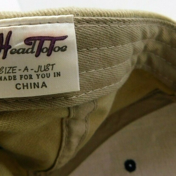 Wacker Club Michigan Hotel Hat Cap Strapback Tan Navy Blue Bill - Picture 8 of 8